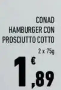 Conad Conad hamburger con offerta
