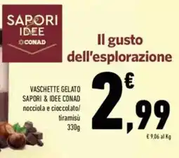 Conad Sapori idee vaschette gelato offerta