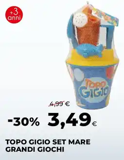 Extracoop Topo gigio set mare grandi giochi offerta