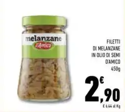 Conad D'amico filetti di melanzane in olio di semi offerta