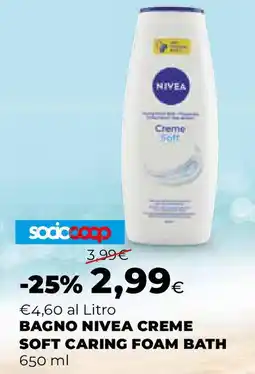 Extracoop Bagno nivea creme soft caring foam bath offerta