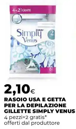 Extracoop Rasoio usa e getta per la depilazione gillette simply venus offerta