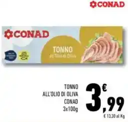 Conad Conad tonno all'olio di oliva offerta
