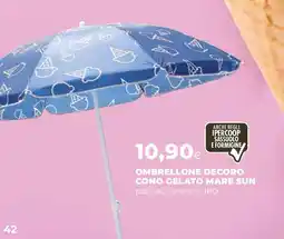 Extracoop Ombrellone decoro cono gelato mare sun offerta