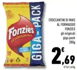 Conad Fonzies croccantini di mais offerta