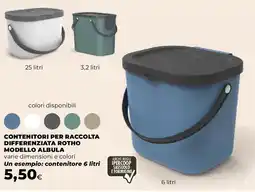 Extracoop Contenitori per raccolta differenziata rotho modello albula offerta