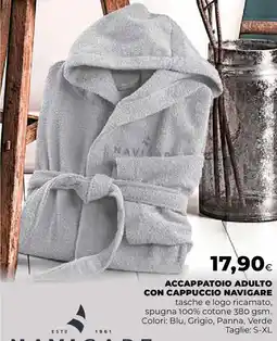 Extracoop Navigare accappatoio adulto con cappuccio offerta