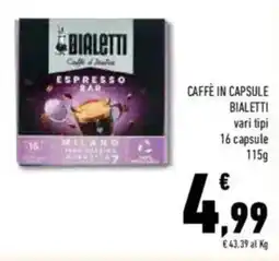Conad Bialetti caffè in capsule offerta