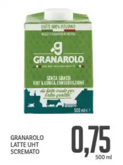 Supermercati Piccolo Granarolo latte uht scremato offerta