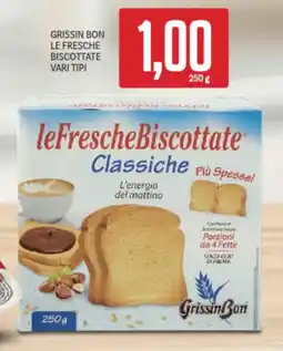 Supermercati Piccolo Grissin bon le fresche biscottate vari tipi offerta