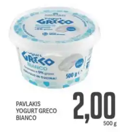 Supermercati Piccolo Pavlakis yogurt greco bianco offerta