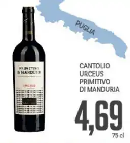 Supermercati Piccolo Cantolio urceus primitivo di manduria offerta