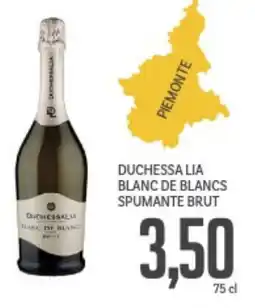 Supermercati Piccolo Duchessa lia blanc de blancs spumante brut offerta