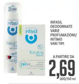 Supermercati Piccolo Infasil deodornate varie profumazioni/ intimo vari tipi offerta