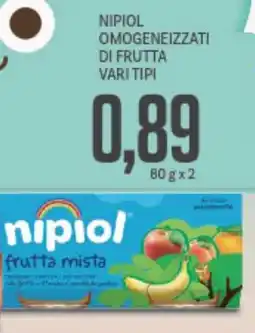 Supermercati Piccolo Nipiol omogeneizzati di frutta vari tipi offerta
