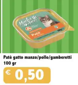 Supermercati Piccolo Patè gatto manzo/pollo/gamberetti offerta