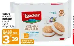 Iperal Loacker gelato biscotto offerta