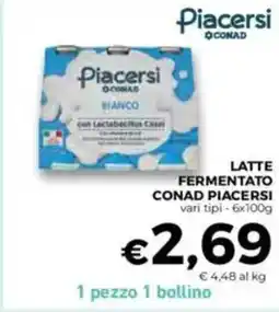 Conad Latte fermentato conad piacersi offerta