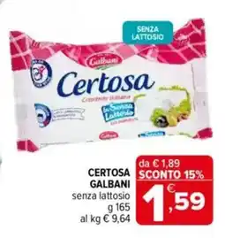 Iperal Galbani certosa offerta