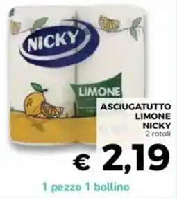 Conad Nicky asciugatutto limone offerta