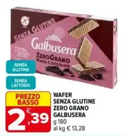 Iperal Galbusera wafer senza glutine zero grano offerta