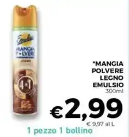 Conad Mangia polvere legno emulsio 300ml offerta