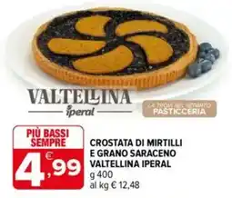 Iperal Iperal crostata di mirtilli e grano saraceno valtellina offerta