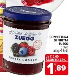 Iperal Zuegg confettura di frutta offerta
