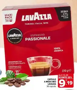 Iperal Lavazza capsule a modo mio offerta