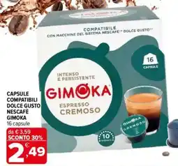 Iperal Gimoka capsule compatibili dolce gusto nescafè offerta