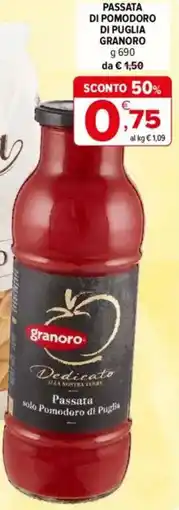 Iperal Granoro passata di pomodoro di puglia offerta