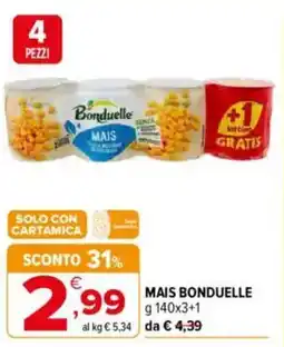 Iperal Bonduelle mais offerta