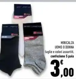 Conad Minicalza uomo o donna offerta