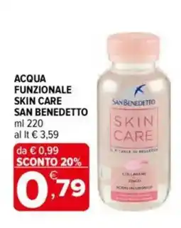 Iperal San benedetto acqua funzionale skin care offerta