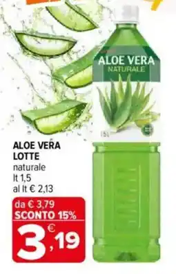 Iperal Lotte aloe vera naturale offerta