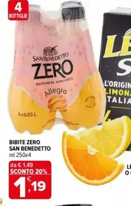 Iperal San benedetto bibite zero offerta