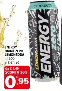 Iperal Lemonsoda energy drink zero offerta