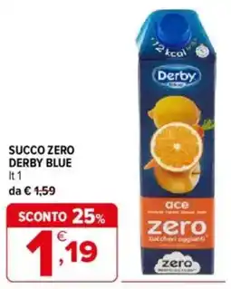 Iperal Derby blue succo zero offerta