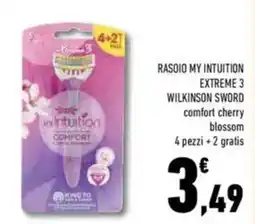 Conad Wilkinson sword rasoio my intuition extreme 3 offerta