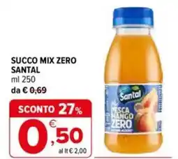 Iperal Santal succo mix zero offerta