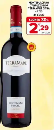 Iperal Citra montepulciano d'abruzzo dop terramare offerta
