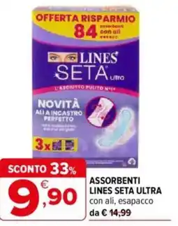 Iperal Assorbenti lines seta ultra offerta