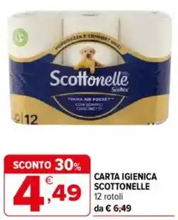 Iperal Carta igienica scottonelle 12 rotoli offerta