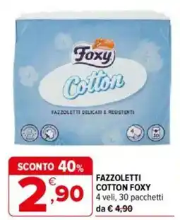 Iperal Foxy fazzoletti cotton offerta