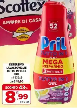 Iperal Pril detersivo lavastoviglie tutto in 1 gel offerta