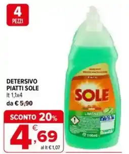 Iperal Sole detersivo piatti offerta