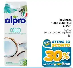 Iperal Bevenda 100% vegetale alpro cocco offerta