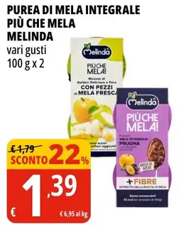 Tigros Purea di mela integrale più che mela MELINDA offerta
