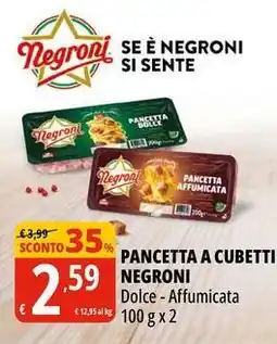 Tigros Pancetta a cubetti NEGRONI offerta