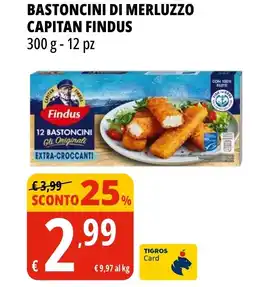 Tigros Bastoncini di merluzzo CAPITAN FINDUS offerta